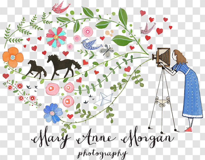Floral Design Graphic Clip Art - Watercolor - Name Banner Transparent PNG