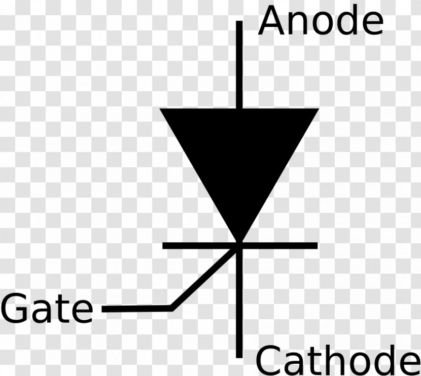 Thyristor Silicon Controlled Rectifier Electronic Symbol TRIAC DIAC - Monochrome Transparent PNG