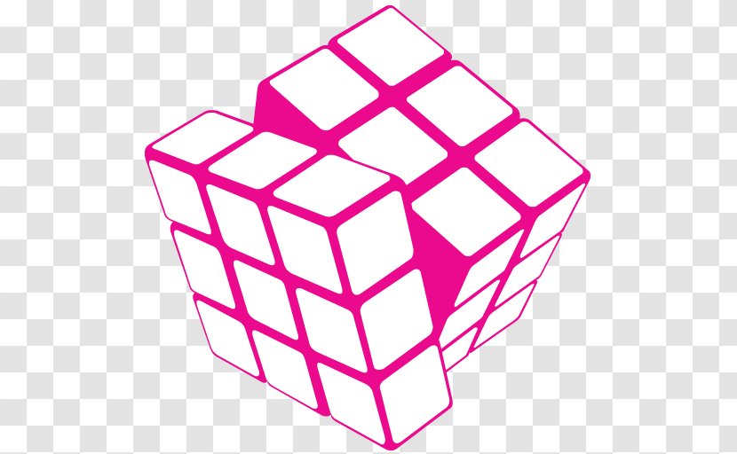 Rubik's Cube Portable Network Graphics Clip Art Coloring Book - Magenta Transparent PNG