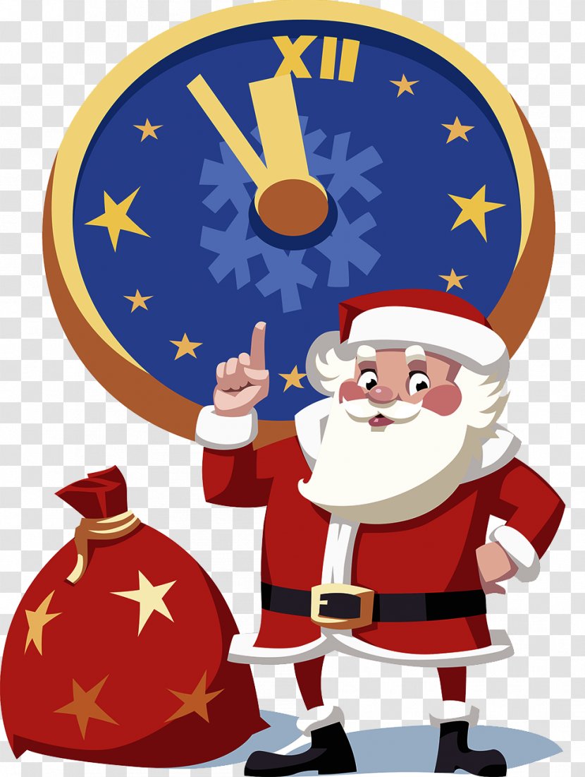 Santa Claus Christmas Ornament Gift Clip Art - Fictional Character - Eve Countdown Transparent PNG
