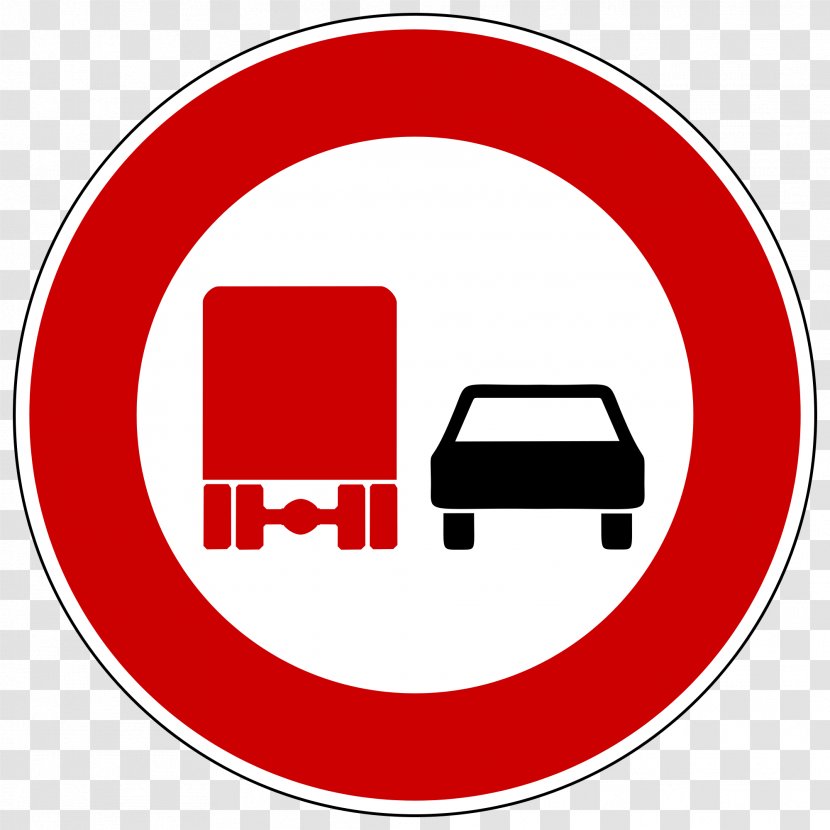 Car Overtaking Truck Traffic Sign - Street Transparent PNG