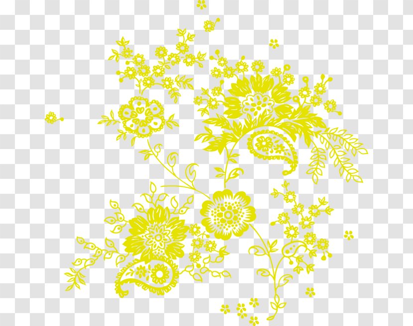 Floral Design Yellow Pattern - Point - Plant Transparent PNG