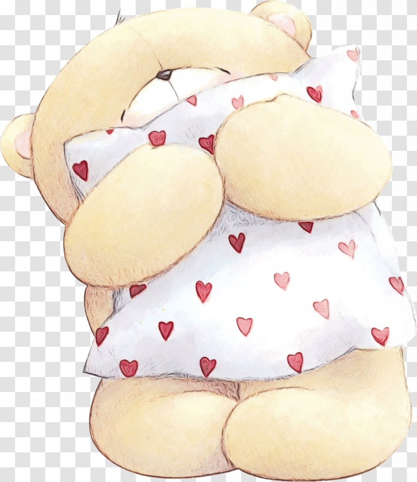 Teddy Bear - Paint - Beige Transparent PNG