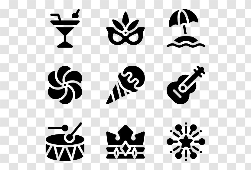 Clip Art - Monochrome - Brazil Carnival Transparent PNG