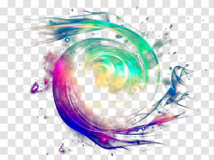 Graphic Design Wallpaper - Color - Colorful Luminous Whirlpool Transparent PNG