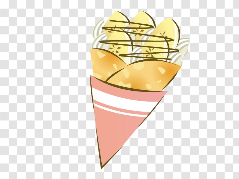 Ice Cream Cone Crxeape Banana Illustration Transparent PNG