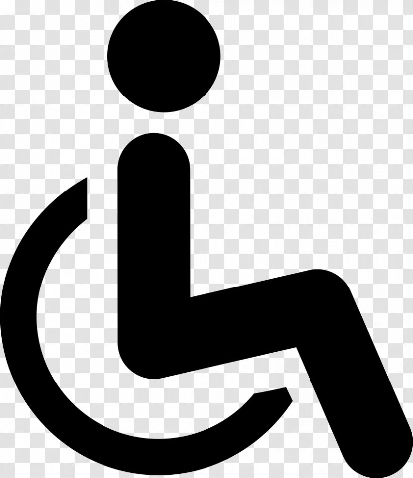 Disability International Symbol Of Access Accessibility Disabled Parking Permit Sign - Black And White - Handicap Transparent PNG