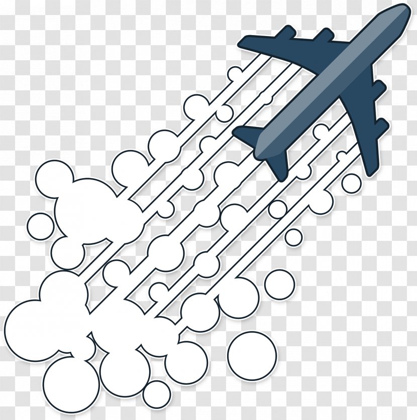 Airplane Chemtrail Conspiracy Theory Contrail - Watercolor - Aircraft Transparent PNG