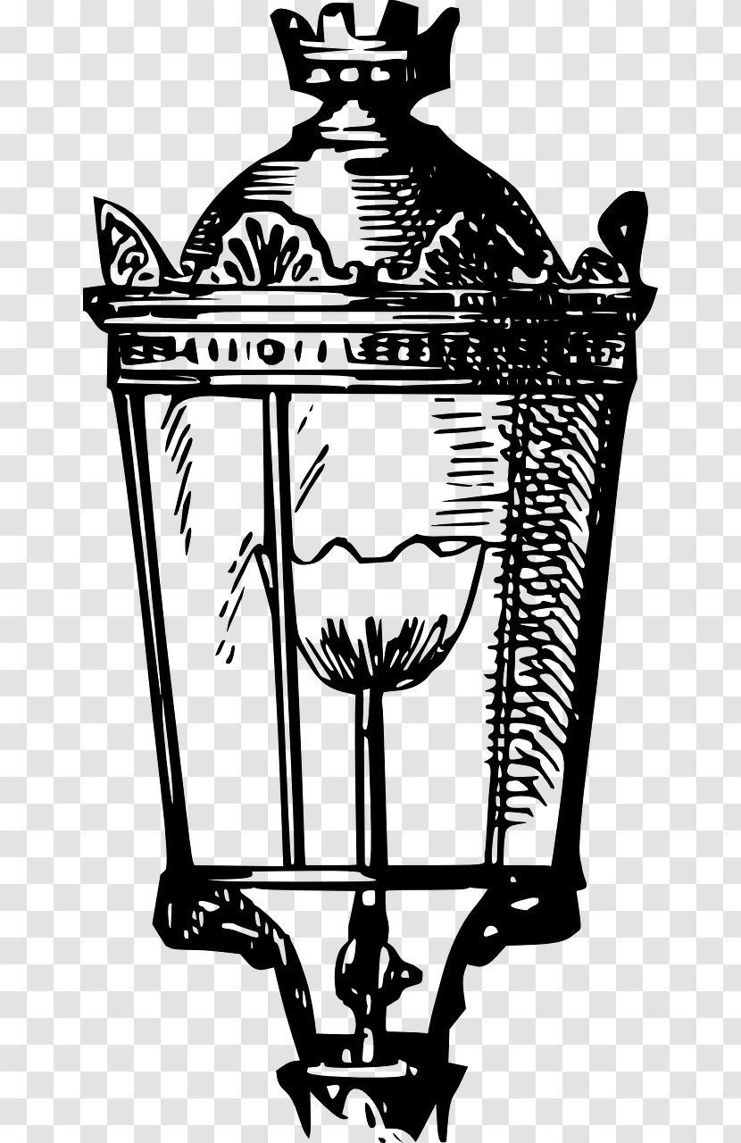 Clip Art Lantern - Blackandwhite - Silhouette Lamp Icon Transparent PNG