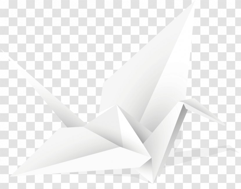 Origami Paper Desktop Wallpaper - Black And White - Line Transparent PNG