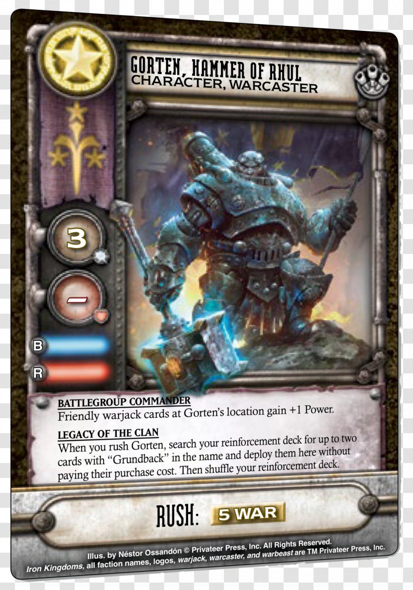 Warmachine Card Game Playing A Of Thrones: Second Edition - Fantasy Flight Games - Iron Monger Transparent PNG