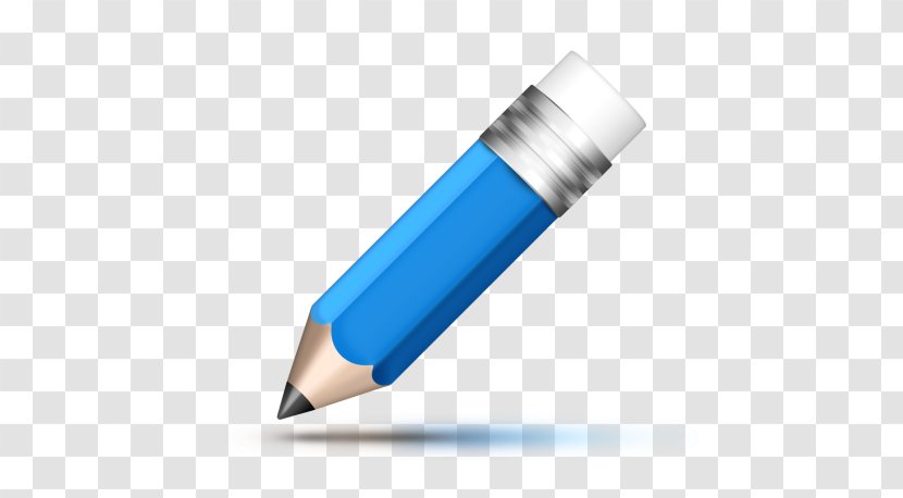 Blue Pencil Pen & Cases Clip Art Transparent PNG