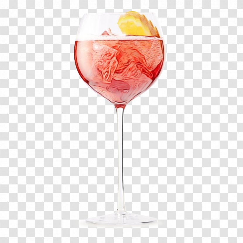 Wine Glass - Drink - Cocktail Pink Gin Transparent PNG