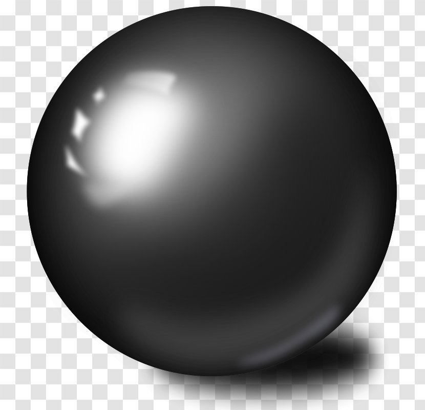 Metal Sphere Clip Art - Grayscale Transparent PNG