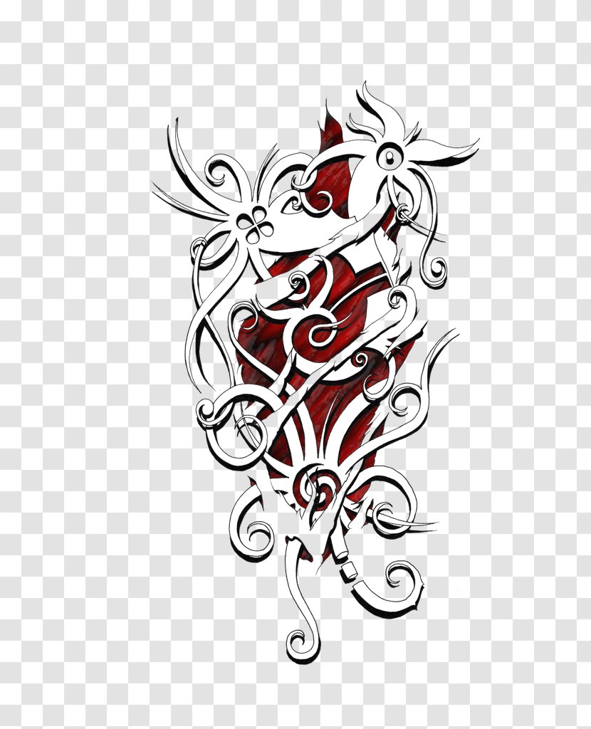 Drawing Line Art Visual Arts Clip - Heart - Dragon Calligraphy Transparent PNG