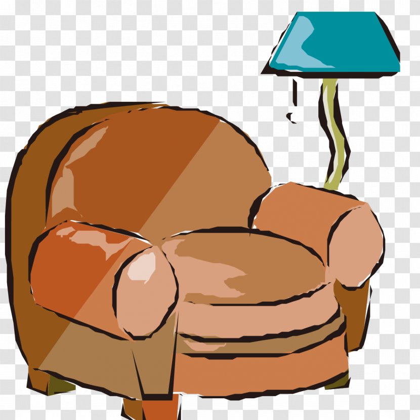 Table Couch Furniture Illustration - Painted Brown Seat Transparent PNG