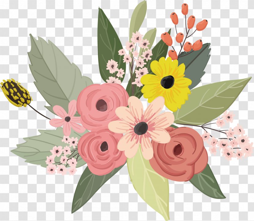 Flower Floral Design - Watercolor Vector Transparent PNG