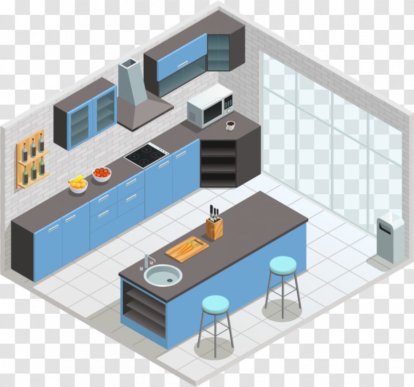 Table Kitchen Chair Interior Design Services - Room - Vector Modern Transparent PNG