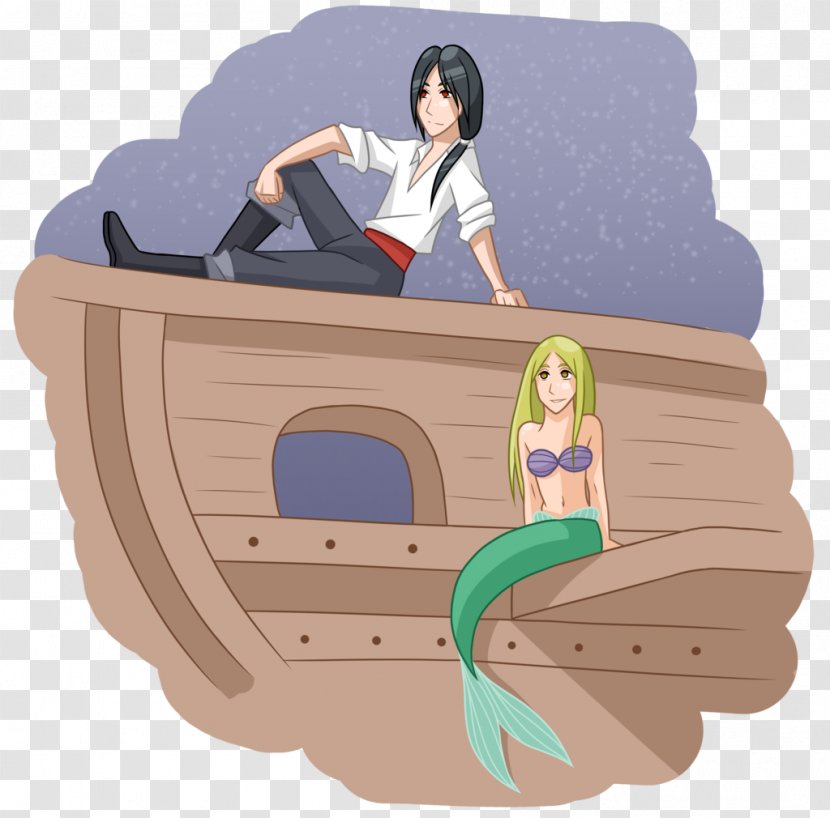 Akito Sohma Character Drawing Fan Art - Mermaid Sitting Transparent PNG