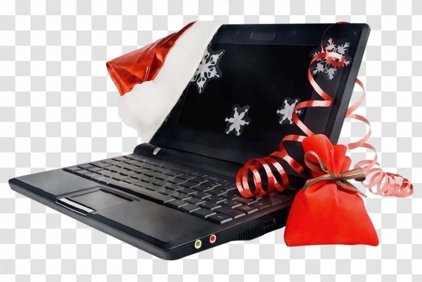 Laptop Netbook Red Technology Personal Computer Transparent PNG