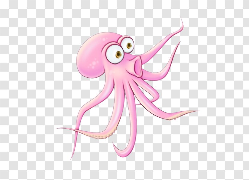 Giant Pacific Octopus Pink Cartoon - Marine Invertebrates Transparent PNG