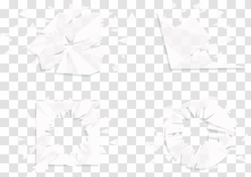 Paper White Drawing Pattern - Monochrome Photography - Glass Cracking Transparent PNG