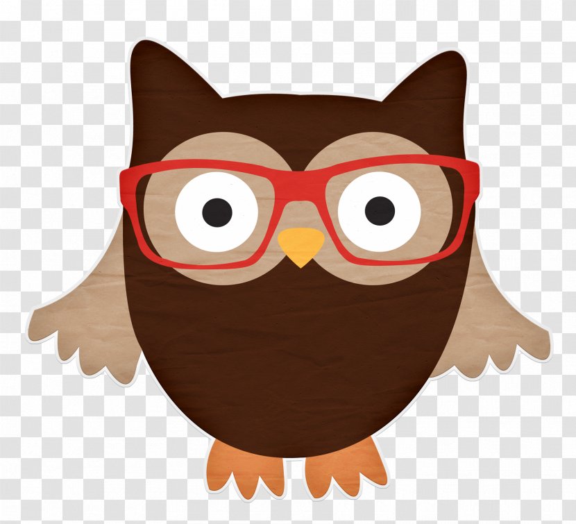 Animal Illustrations Woodland Clip Art - Royaltyfree - Red Owl Glasses Transparent PNG