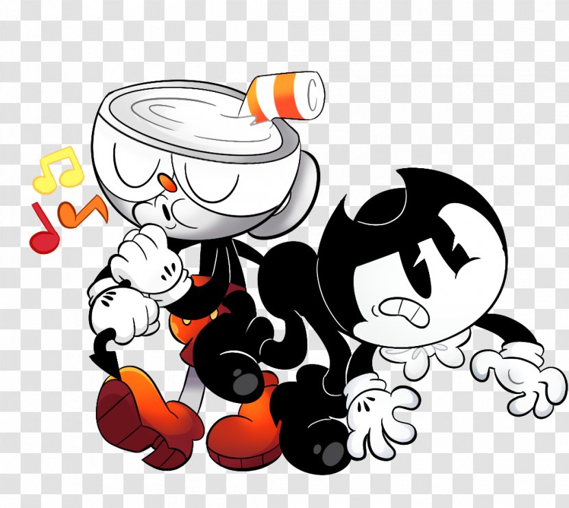 Bendy And The Ink Machine Cuphead Fan Art Transparent PNG