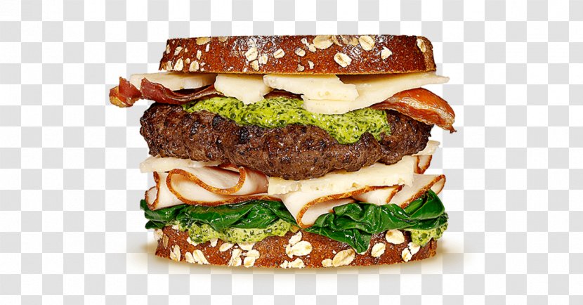 Hamburger Cheeseburger Gouda Cheese Bacon, Egg And Sandwich - Buffalo Burger - Bohemian Transparent PNG