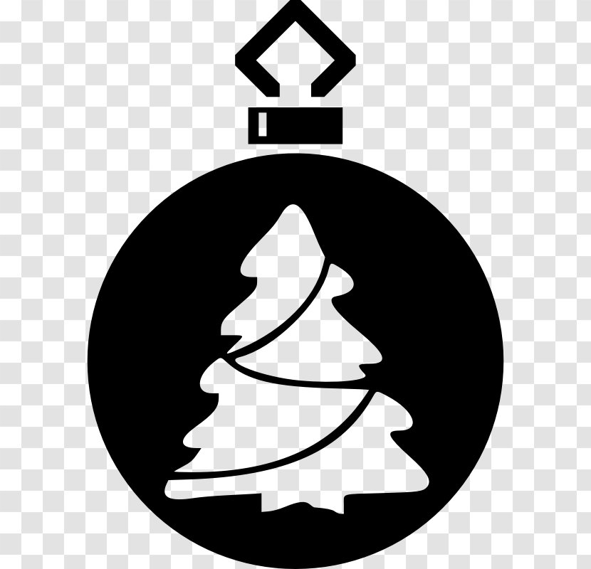 Jack Skellington Christmas Ornament Day Clip Art - Black And White - Simple Tree Transparent PNG