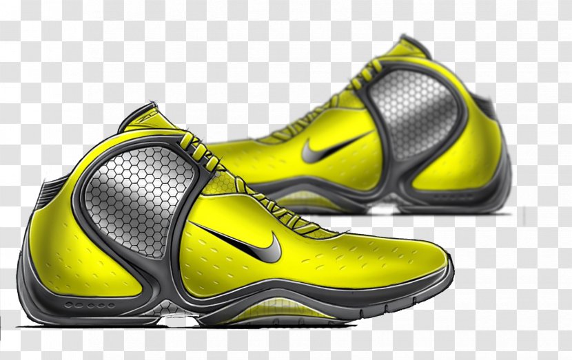 Nike Free Sneakers Shoe - Footwear - Yellow Brand Sports Shoes Transparent PNG