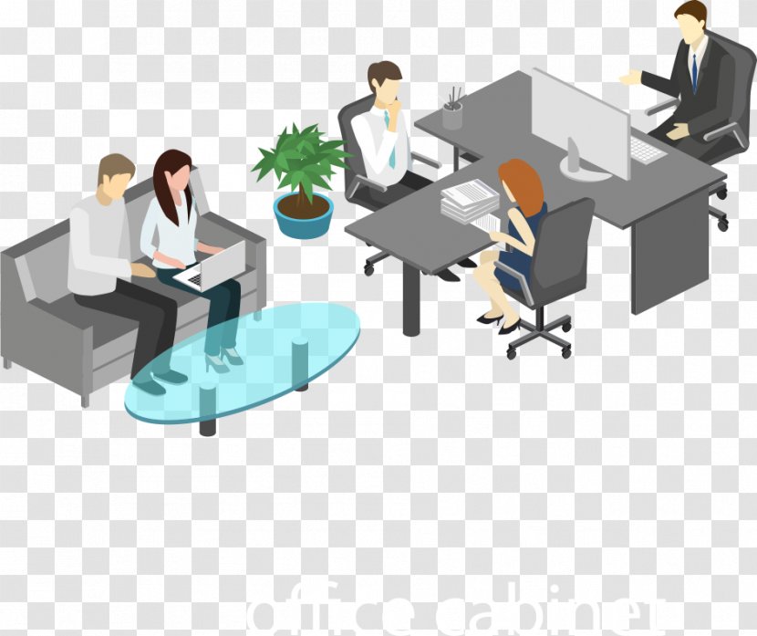 Business Cartoon Illustration - Furniture - Vector Office People Transparent PNG