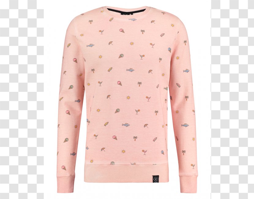 Long-sleeved T-shirt Shoulder Sweater - Peach - Fresh Nectarine Transparent PNG