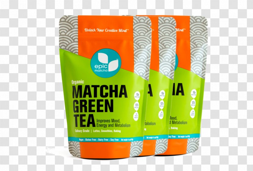 Matcha Green Tea Organic Food Latte - Brand - Powder Transparent PNG