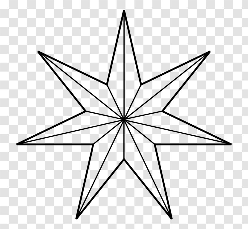 Heptagram Five-pointed Star Shape - Leaf - Ray Transparent PNG