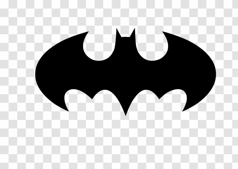 Batman Joker Bat-Signal Stencil - Black And White Transparent PNG