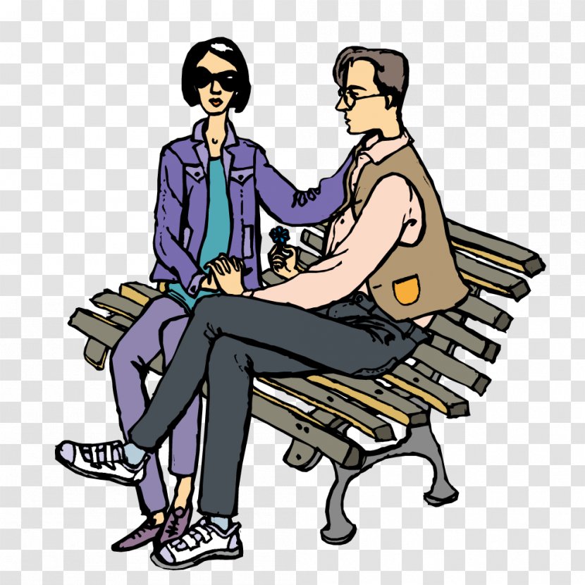 Bench Sitting Download Clip Art - Google Images - Handle Couple On A Transparent PNG