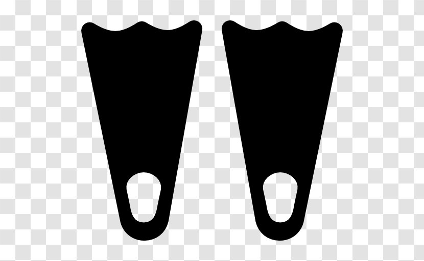 Diving & Swimming Fins Underwater - Black And White - Equipment Transparent PNG