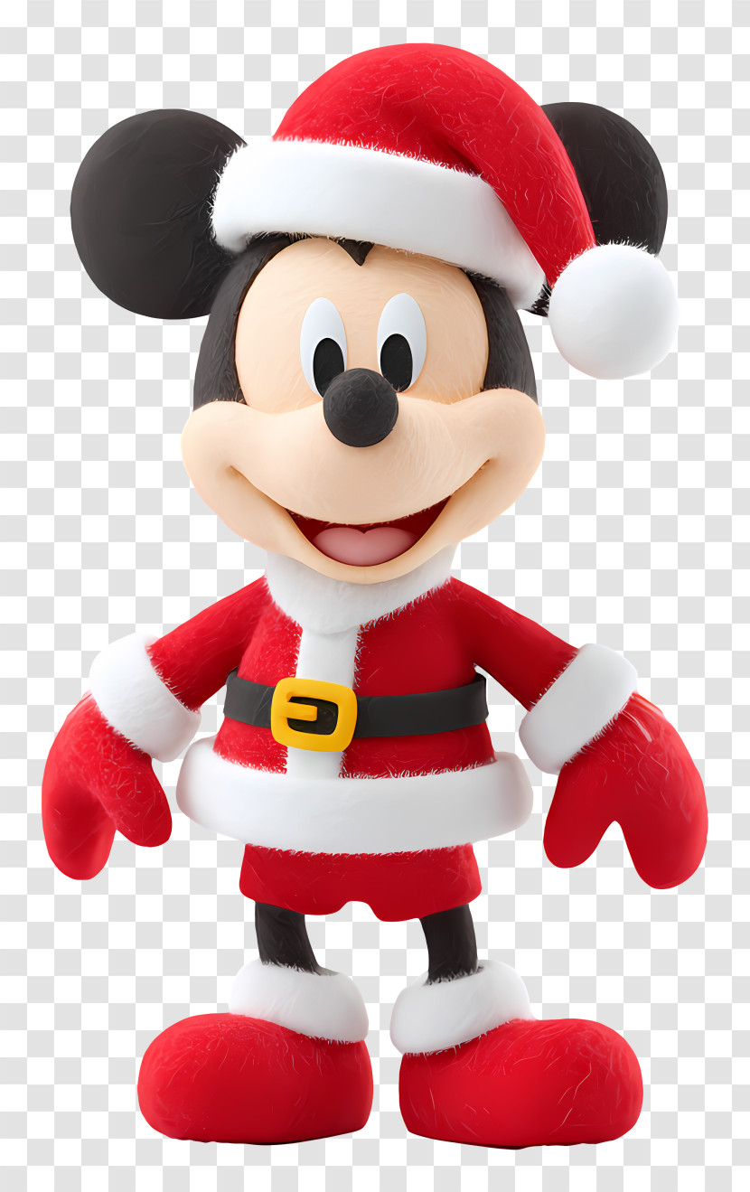 Santa Mickey Mouse - Mouse Dressed As Santa Claus Transparent PNG