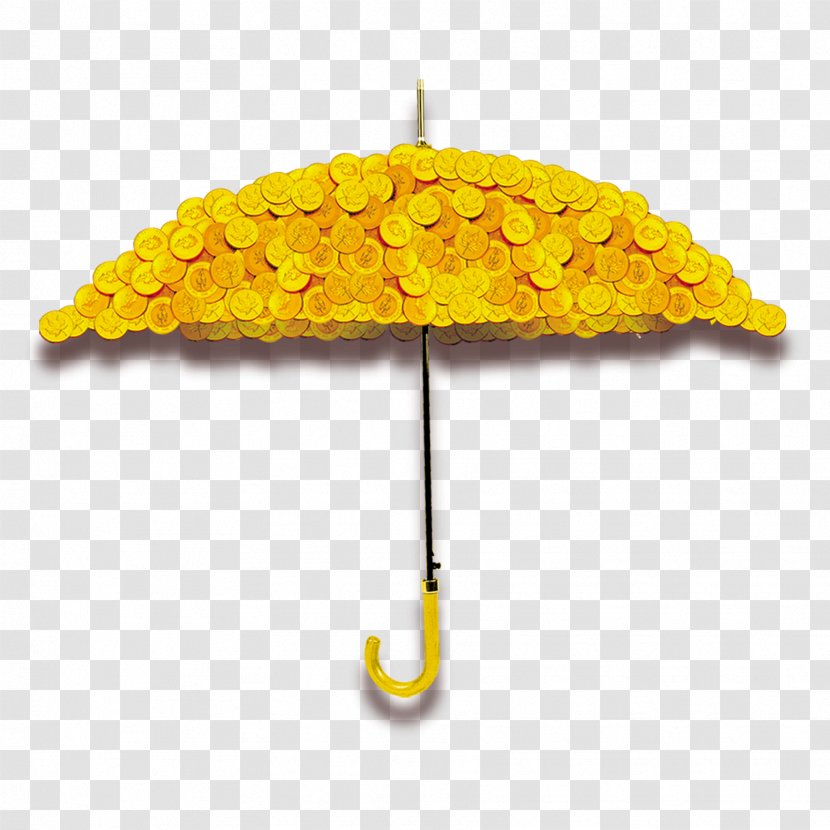 Umbrella Download Rain Computer File - Golden Transparent PNG