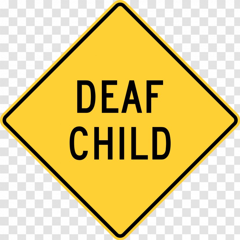 Warning Sign Traffic Child Deaf Culture - Disability - Tip Transparent PNG