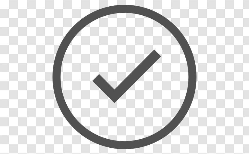 Checkbox Button Check Mark - Black And White Transparent PNG
