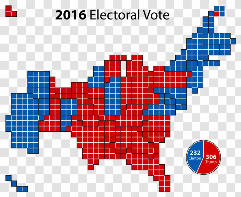 US Presidential Election 2016 United States Election, 2000 Of America Electoral College Cartogram - Votes Transparent PNG