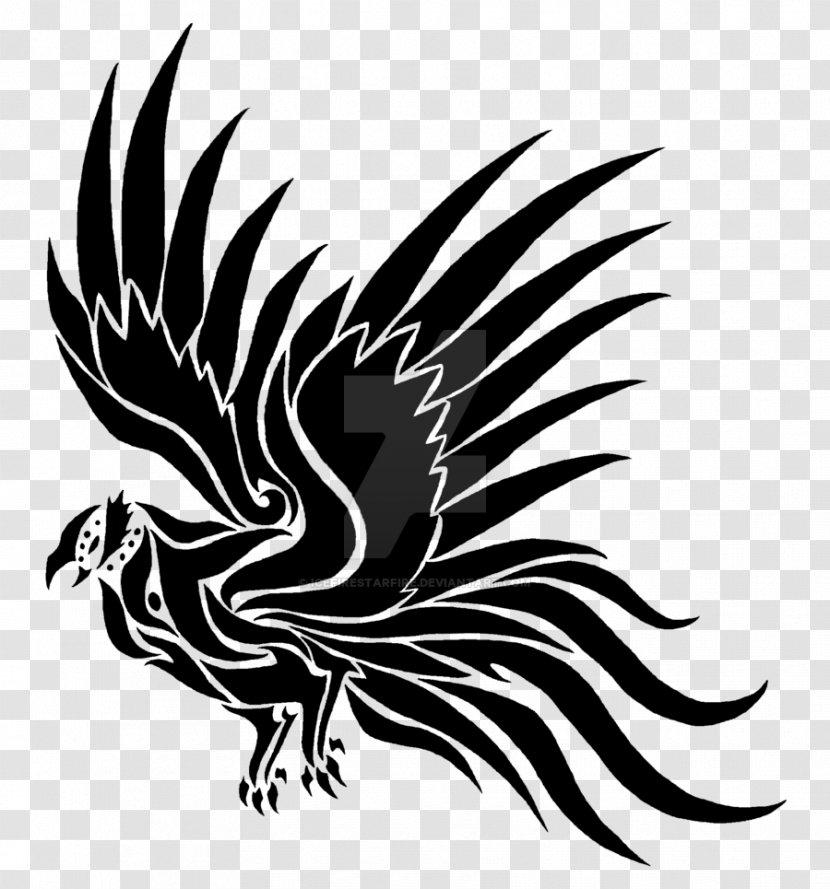 Tattoo Drawing Blackbird Stencil - Laser Cutting - Black Crow Transparent PNG