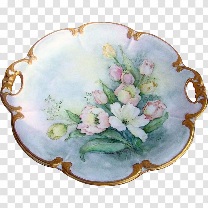 Plate Floral Design Saucer Porcelain Tableware Transparent PNG
