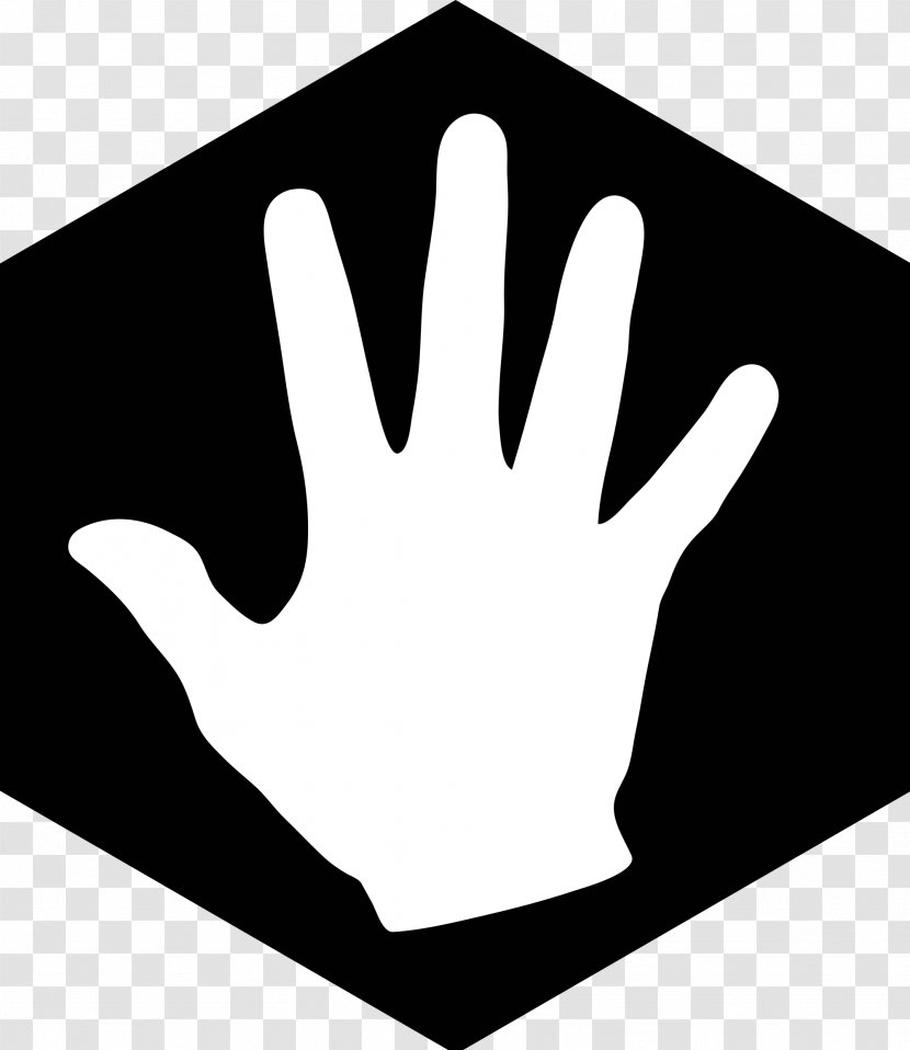 Black & White Computer Software Clip Art - Hand - Point Transparent PNG