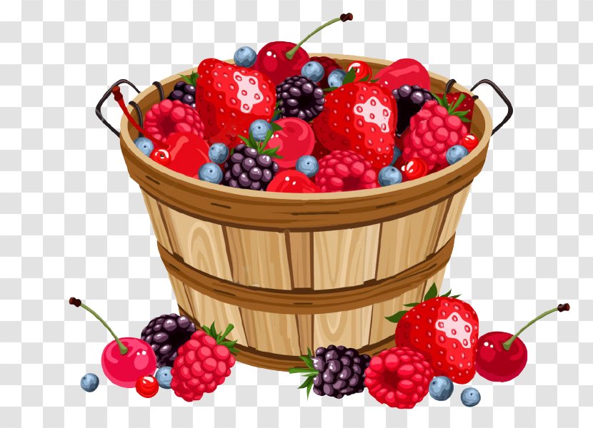 Strawberry Raspberry Basket - Food Transparent PNG