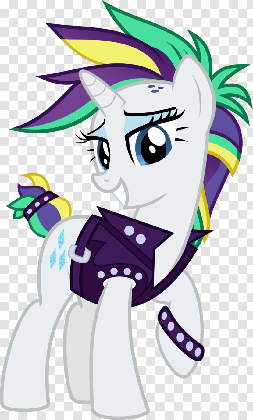 Pony Rarity Twilight Sparkle Rainbow Dash Punk Rock - Cartoon - Mane Vector Transparent PNG