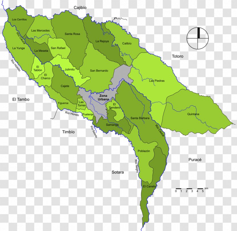 Área Metropolitana De Popayán Departments Of Colombia Map Municipality - City Transparent PNG