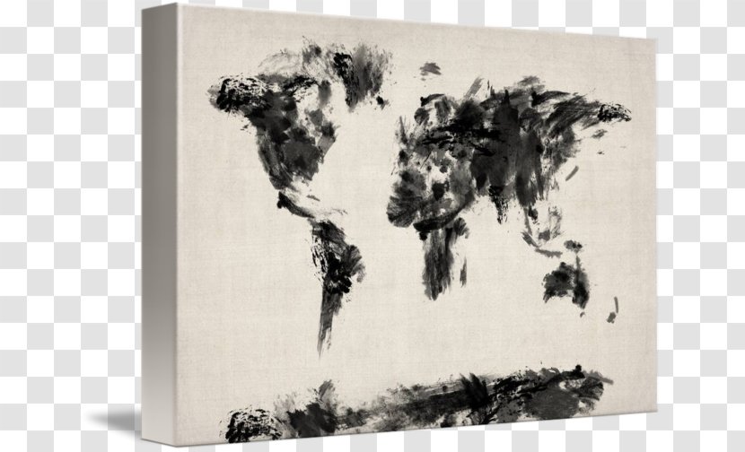 World Map Canvas Print Picture Frames - Wall Decal Transparent PNG